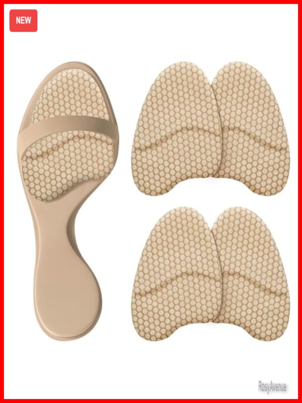 Ball of Foot Cushions Soft Gel Suede Invisible High Heel Inserts 2 Pairs
